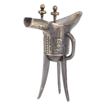 Imagem de Tripé antigo copo de vinho vintage metal artesanato ornamento decorativo retro suporte de vidro para exibição doméstica