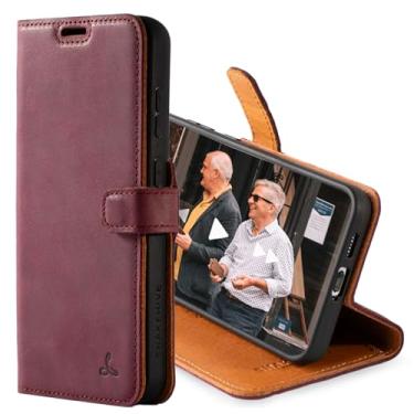 Imagem de Snakehive Carteira de couro para Samsung Galaxy S25 Plus - Capa de telefone carteira de couro real com suporte de visualização e suporte para cartão - Capa flip com compartimentos para cartões
