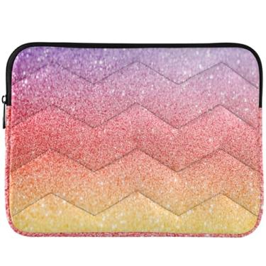 Imagem de Capa protetora universal para notebook roxa vermelha amarela com glitter de 13 a 14 polegadas para MacBook Pro de 14 polegadas
