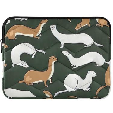 Imagem de Weasels Ferret Animals Cute Laptop Sleeve Puffy Computer Sleeve Universal 13-14 polegadas Acessórios de computador para MacBook Pro Sleeve 14 polegadas