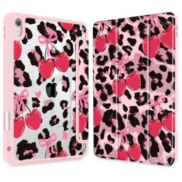 Imagem de Mektron Capa para iPad 2025 11 polegadas (chip A16) 11ª geração serve para iPad 10ª geração 11 polegadas 2022, porta-lápis embutido com capa à prova de choque transparente + suporte de três dobras