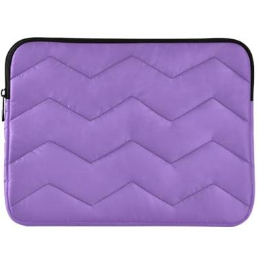 Imagem de Capa de laptop acolchoada roxa ametista personalizada para MacBook Air 13 polegadas, capa protetora universal para laptop de 13 a 14 polegadas