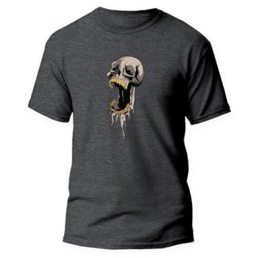 Imagem de Camiseta Algodão Premium Estampa Digital Cranio Derretendo - Pavesi, G