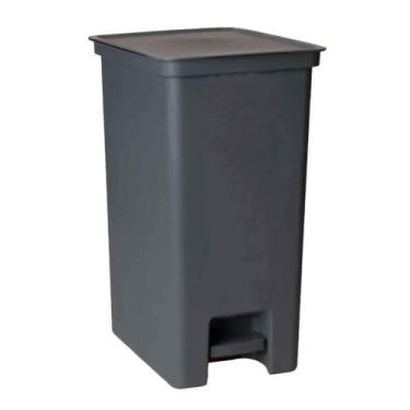 Imagem de Lixeira Banheiro Cozinha Escritorio Pedal 20 Litros Chumbo - Paramount