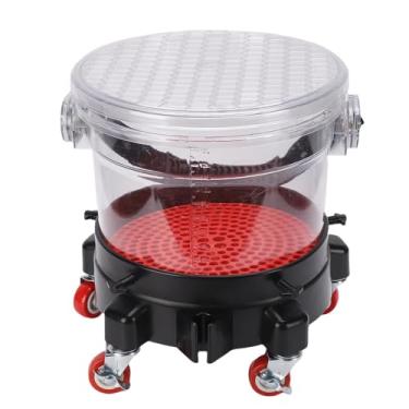 Imagem de aqxreight de Balde para Lavagem de Carros 15L Com Rodas, Forro Interno à Prova de Areia e Tampa à Prova de Vazamentos, Com Carrinho e Rodízios Fluentes, para Detalhamento de Carros e