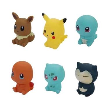 Imagem de Conjunto De Bonecos De Cartoon Pikachu 6 Peças Brinquedos De Banho Pok