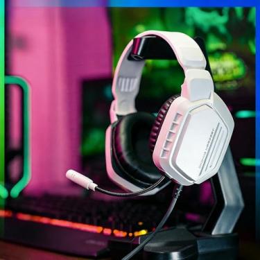 Imagem de Fone de ouvido para jogos para PS5/PS4, Xbox Series X|S/Xbox One, interruptor, leve, microfone unidirecional transparente, protetores de ouvido de memória macia, conector de 3,5 mm para jogos e