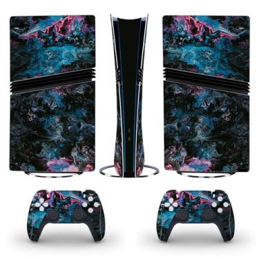 Imagem de Adesivo protetor de vinil para PS5 Slim Skin para console de jogos e controle (para Pro Digital)