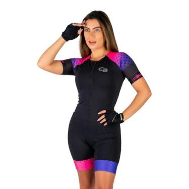 Imagem de Macaquinho Ciclismo Poliéster e Elastano Aurora Cabani Sports Manga Curta Feminino-Masculino