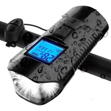 Imagem de Lanterna Bike Led Usb Recarregável Velocímetro A Prova Dágua