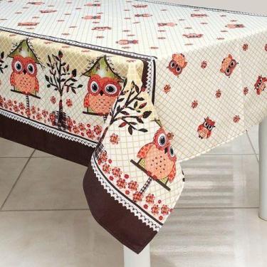 Imagem de Toalha P/ Mesa De 4 Lugares - Lindas Estampas Tecido Oxford Cor Cappuc