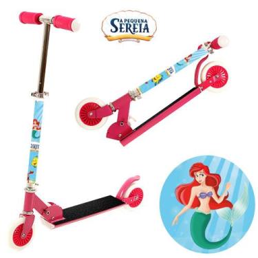 Imagem de Patinete de Metal Ariel Infantil para Meninas Rosa 2 Rodas - BBR Toys