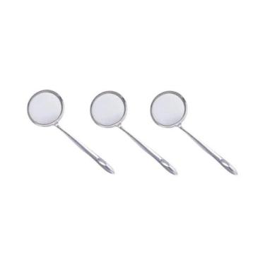 Imagem de Escumadeira De Aço Inoxidável Com Malha Fina, Colher Filtradora Multif