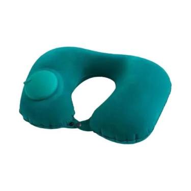 Imagem de Almofada De Pescoço Inflável Portátil Para Viagens Ao Ar Livre, Viagen