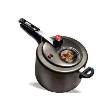 Imagem de Panela De Pressão Mta 4,5 L Antiaderente Com Visor 6000 Grafite