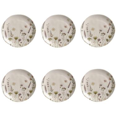 Imagem de Conjunto De Pratos De Sobremesa 06 Peças Orgânico Lavanda Porto Brasil