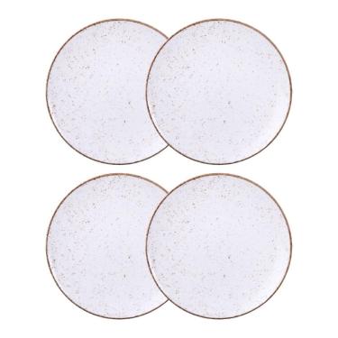 Imagem de Jogo de Pratos Rasos Grande Rústico 4 Peças 28cm Porcelana Tramontina