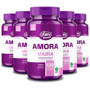 Imagem de Kit 5 Amora Miura Unilife 120 Comprimidos