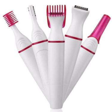 Imagem de Mini Depilador Elétrico Feminino  Depilação Prática  4 Cabeças Versáte