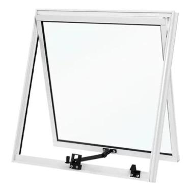 Imagem de Vitrô Maxim Ar Altura 60 X 60 Largura Aluminio Branco Vidro Mini-Borea