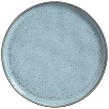 Imagem de Prato Raso 27cm Bio Breeze Porto Brasil Cerâmica Stoneware Azul Avulso