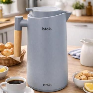 Imagem de Garrafa térmica 1L Amsterdã cabo madeira cores sortidas - ISTOK