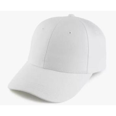 Imagem de Boné Básico Aba Curva Liso Unissex Adulto Ajuste , Branco, 58cm