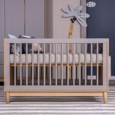 Imagem de Berço Americano 2 em 1 em MDF e Madeira Maciça Certificado Inmetro  Li