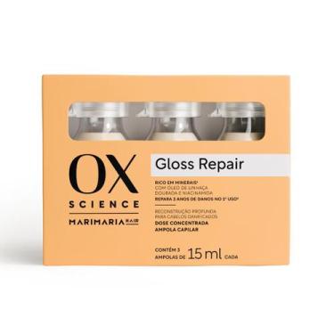 Imagem de Kit Dose Concentrada Ox Science Gloss Repair 3X15ml - OX COSMÉTICOS