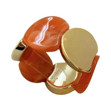 Imagem de Pulseiras De Resina Acrílica Vintage Para Mulheres Com Cordão Elástico