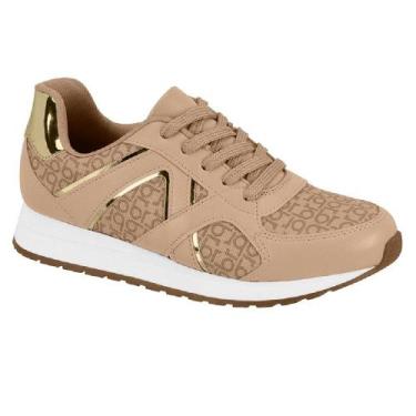 Imagem de Tenis beira rio casual ref 4339.102.31298 feminino, 38, Bege, Dourado