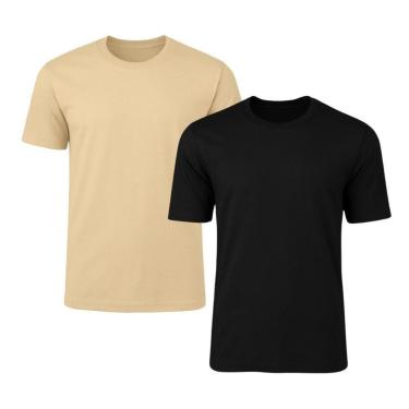 Imagem de Kit 2 Camisetas Masculina Lisa Básica 100% Algodão-Masculino