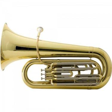 Imagem de Tuba HBB-L332L 3-4 com 3 Pistos de Ação Superior Laqueada Dourado Harmonics