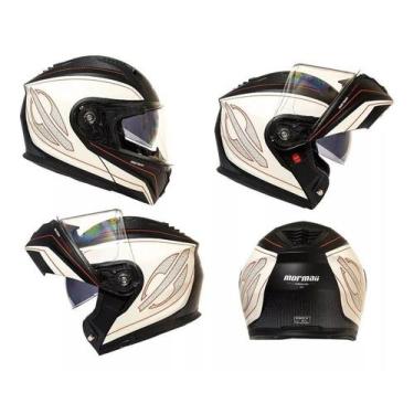 Imagem de Capacete Mormaii Articulado V1 Atacama Robocop + Óculos Fume, 60