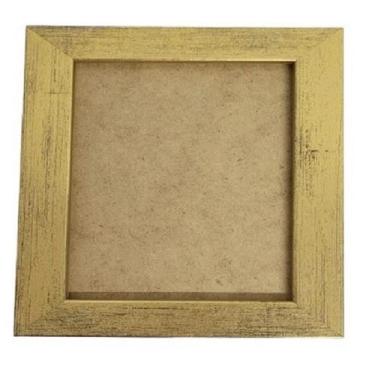 Imagem de Quadro 20x20 com vidro incolor para uso em parede - PD molduras, Ouro,