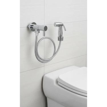 Imagem de Ducha Higiênica Luxo C/ Registro 1/4 Volta Aço Inox - Congratulations 