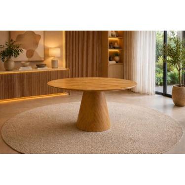 Imagem de Mesa de jantar Redonda laminada 110x110 base Cone Imperial - Imperial 