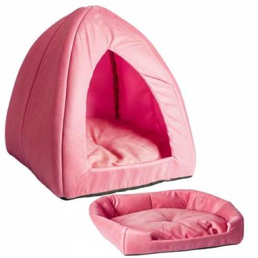 Imagem de Cama Oca Cachorro Gato Rosa Casinha Grande Lavável Oferta - Maxximo Pe