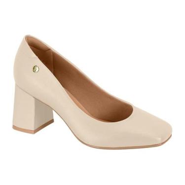 Imagem de Sapato Salto Bloco Feminino Vizzano 1446.100.7286, Creme, 37