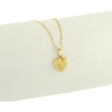 Imagem de Pingente Feminino Coração Burilado Ouro 18k 750 Lançamento - JOIE JOIA