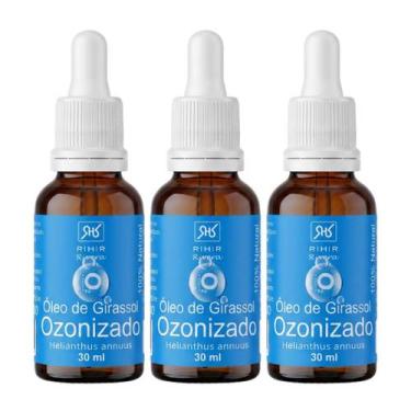 Imagem de Kit 3 Óleos de Girassol Ozonizado 30ml - 100% Puro - RHR COSMÉTICOS