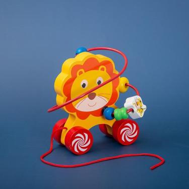 Imagem de Brinquedo Interativo Montessori Montanha-Russa Leãozinho de Madeira para Coordenação e Cognição Yins Brasil