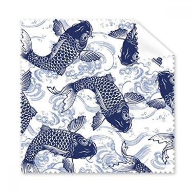 Imagem de Pano de limpeza de tela de telefone com padrão azul carpo, onda azul, 5 peças