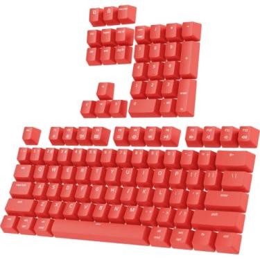 Imagem de Pwnage Conjunto completo de teclas PBT - Capinhas de teclado com brilho duplo PBT Shine Through Full (vermelho)