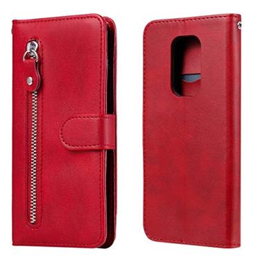 Imagem de For Motorola Moto G9 Play/Moto E7 Plus Fashion Texture Zipper Horizontal Flip Leather Case with Holder & Card Slots & Wallet