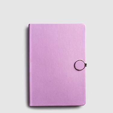 Imagem de Cadernos com fecho magnético retrô caderno diário de negócios, roxo, 2 peças