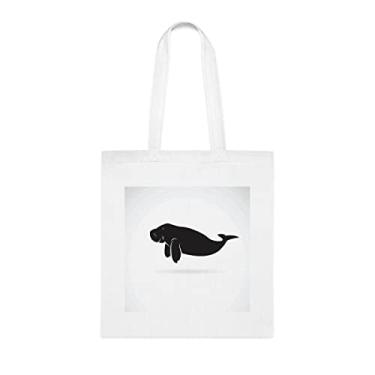 Imagem de Vector of Dugong Design em fundo branco animais selvagens, sacola fácil, presente divertido, bolsa de ombro, bolsas reutilizáveis, cesta de Natal de aniversário ideia de presente, Branco