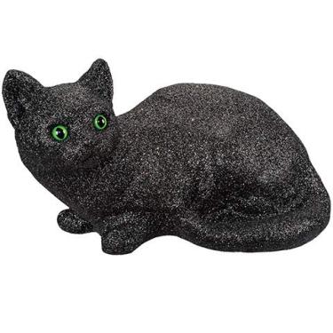 Imagem de Darice 30054452 Cat Decoration, Glitter, Black