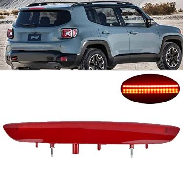 Imagem de JESYMBX Para JEEP RENEGADE 2015-2020 68247167AA Luz de freio traseira de montagem alta luz de freio traseira 3ª parte central traseira terceira luz de freio nova - fácil de instalar.