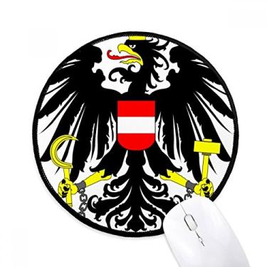 Imagem de DIYthinker Tapete de mouse country emblema nacional da Áustria desktop escritório tapete redondo para computador